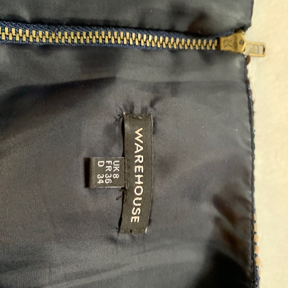 Mini blue and black dress for fall - Picture 3 of 5